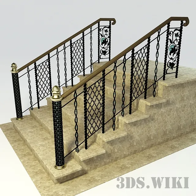 other-models – Forged staircase in Russian style 3ds Max