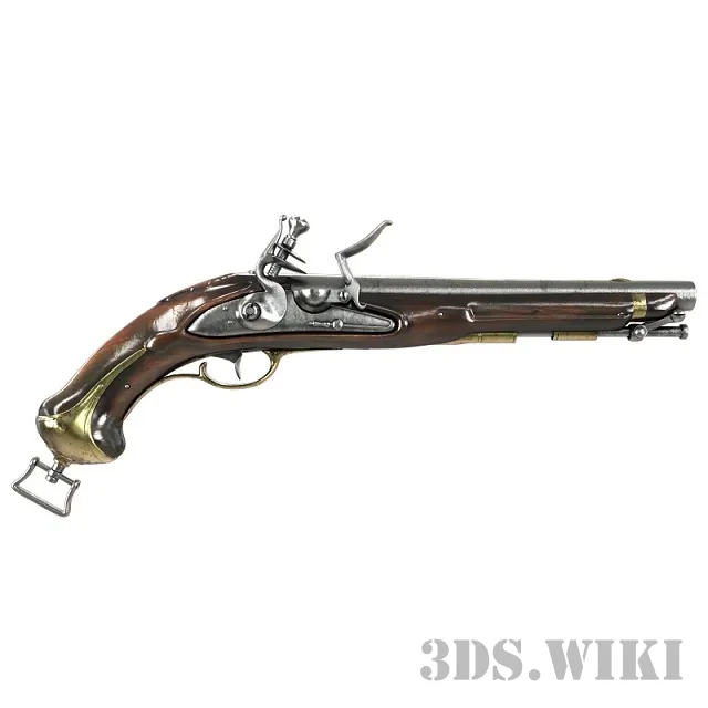 other-models – French antique pistol Flintlock 3ds Max