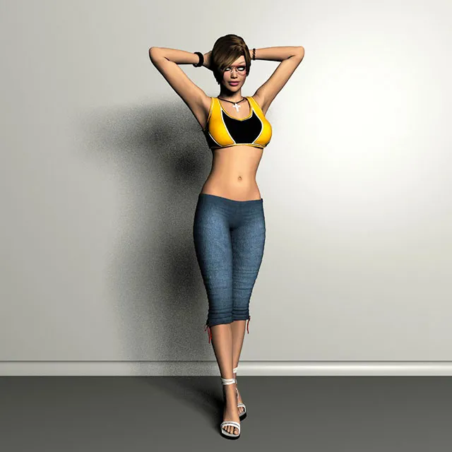 other-models – Girl in jeans 3ds Max