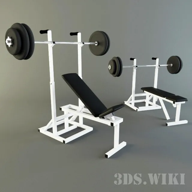 other-models – Home Fitness Equipment Bench Press 3ds Max