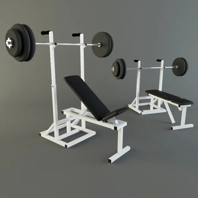 other-models – Home made trainer – Bench press 3ds Max