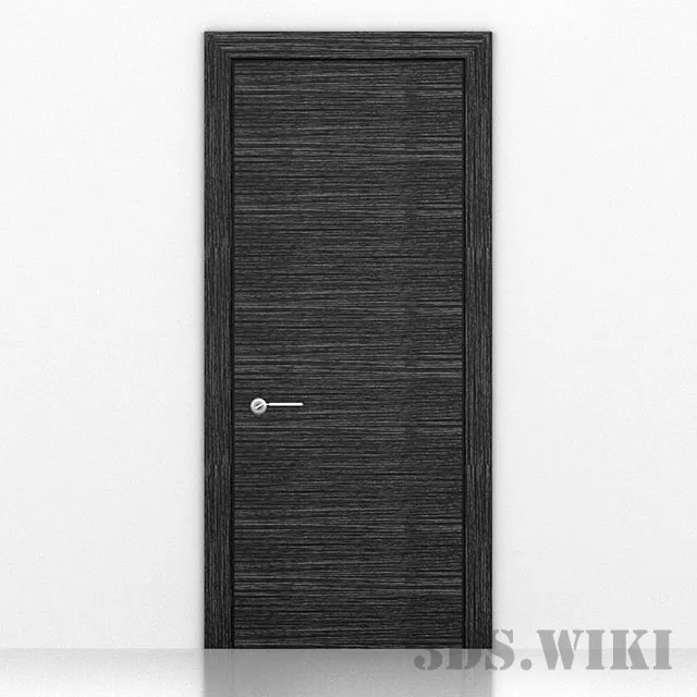 other-models – Interior door with dark wood texture 3ds Max