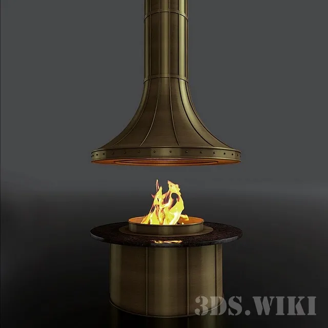 other-models – Island fireplace 3ds Max