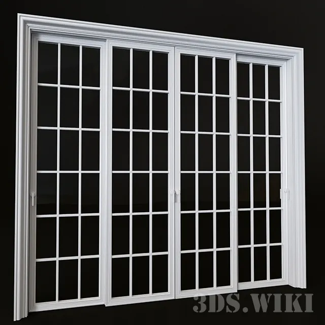 other-models – Large classic door with windows 3ds Max