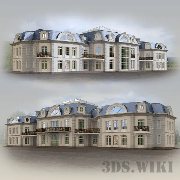 other-models – Manor with carved balconies 3ds Max