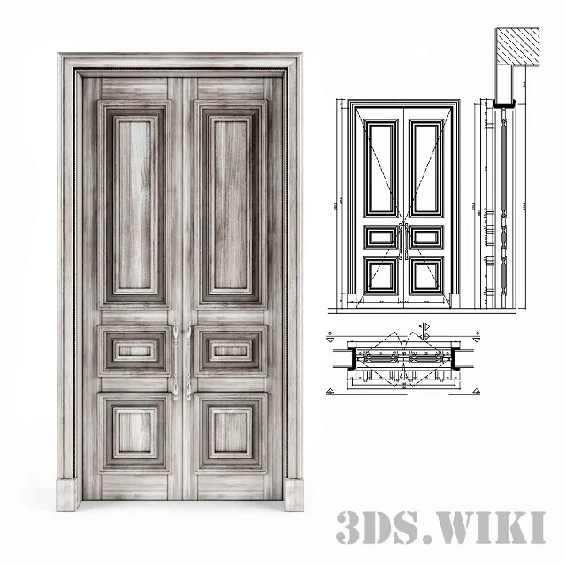 other-models – Old wooden door 3ds Max