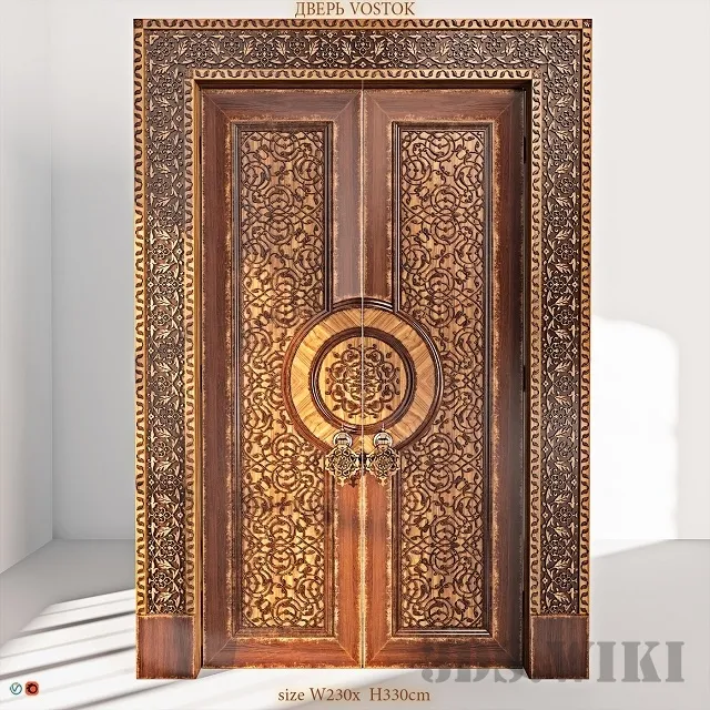 other-models – Old wooden luxury door 3ds Max