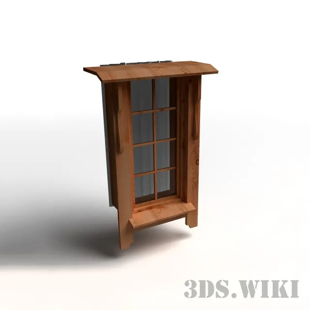 other-models – Old wooden window 3ds Max