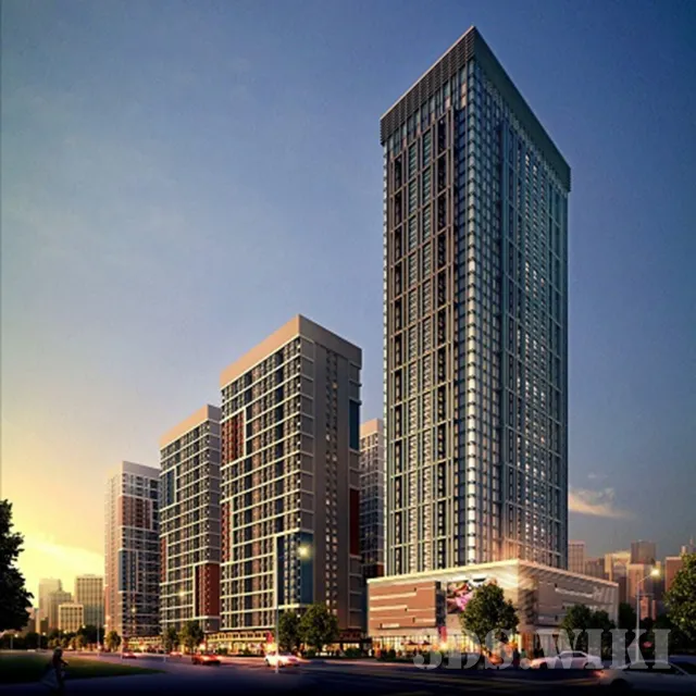 other-models – Quarter with skyscrapers 3ds Max