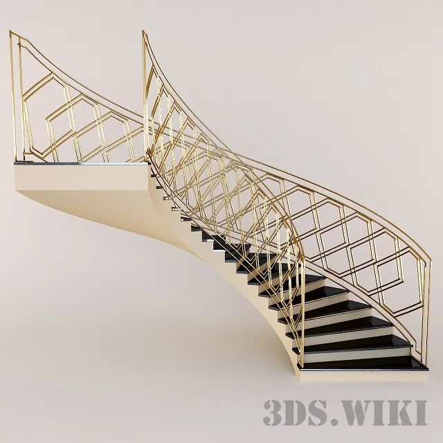 other-models – Round classic stairs 3ds Max