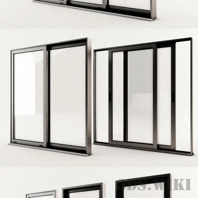 other-models – Set of aluminum windows 3ds Max