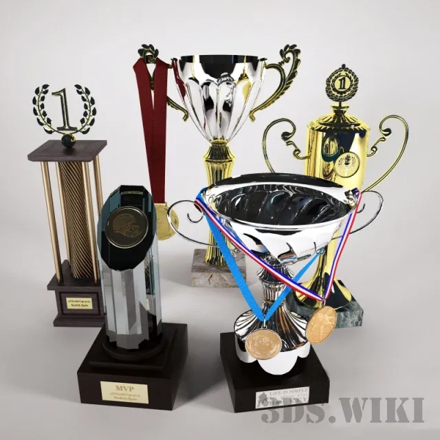 other-models – Set of cups and medals 3ds Max