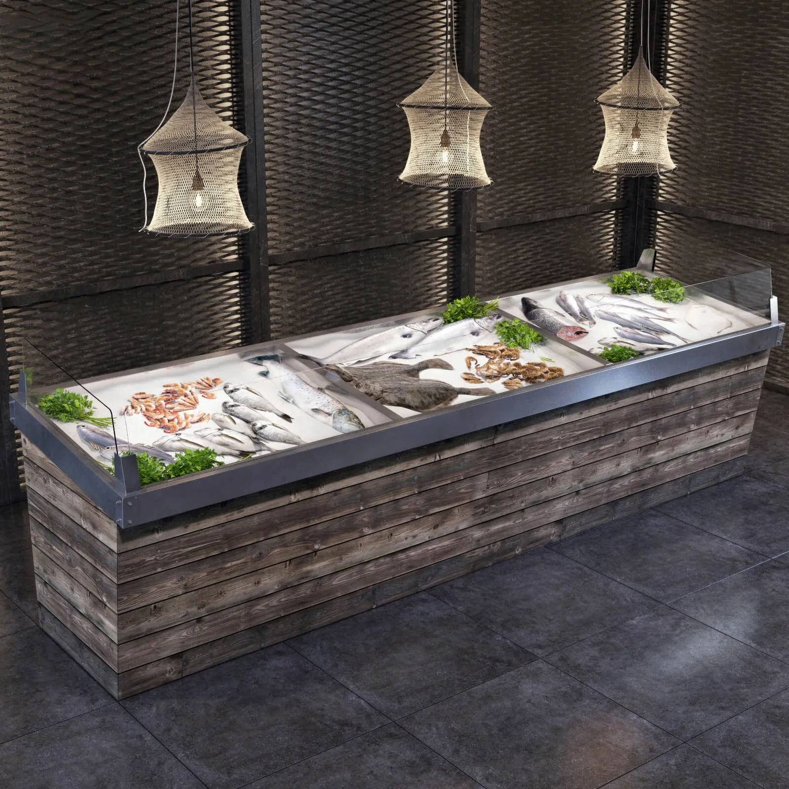 other-models – Showcase with fish and seafood 3ds Max