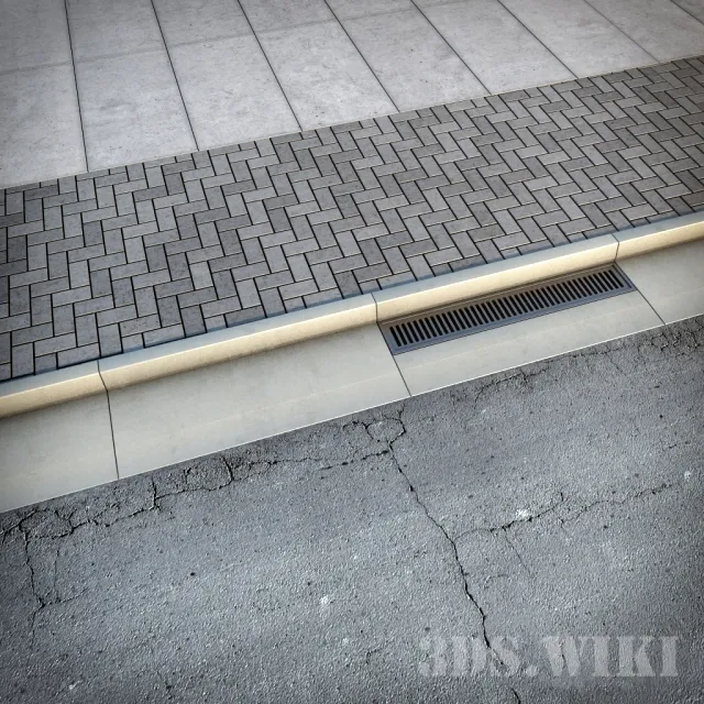 other-models – Sidewalk with road 3ds Max