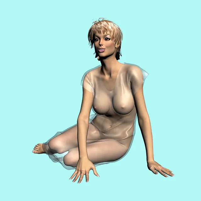 other-models – Sitting naked girl 3ds Max
