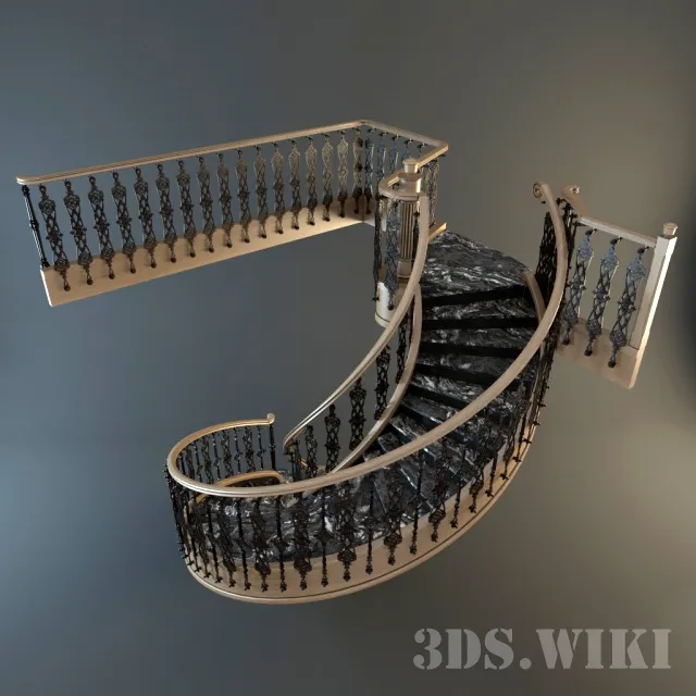 other-models – Spiral staircase 3ds Max