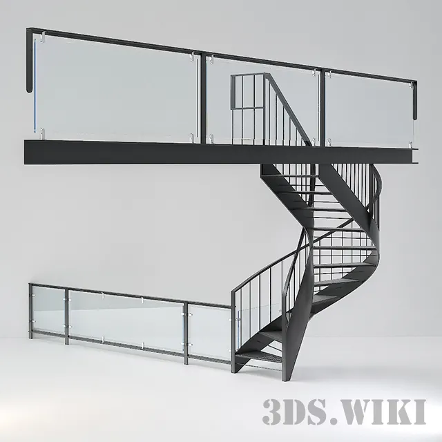 other-models – Spiral Staircase Loft 3ds Max