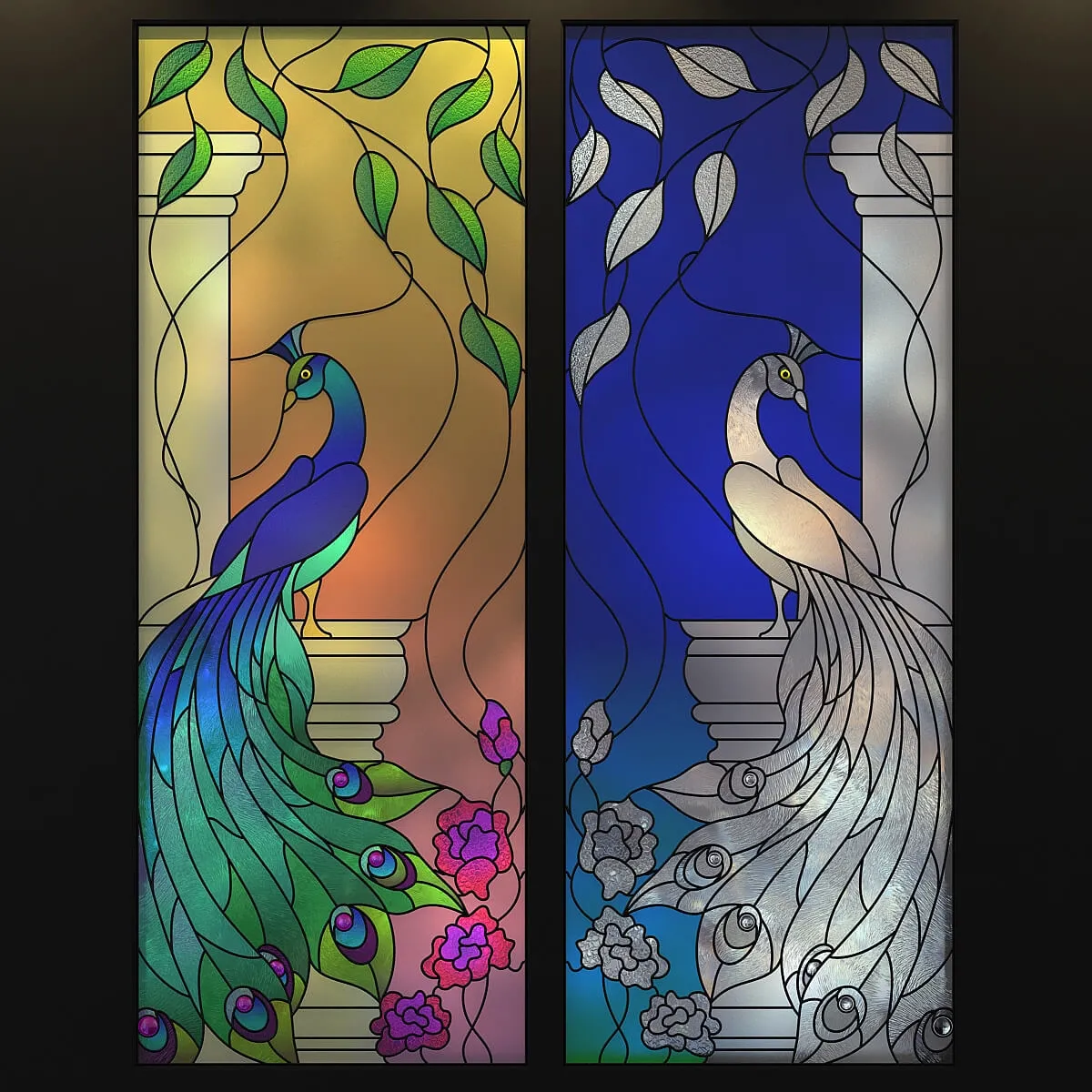other-models – Stained Glass Peacock 3ds Max