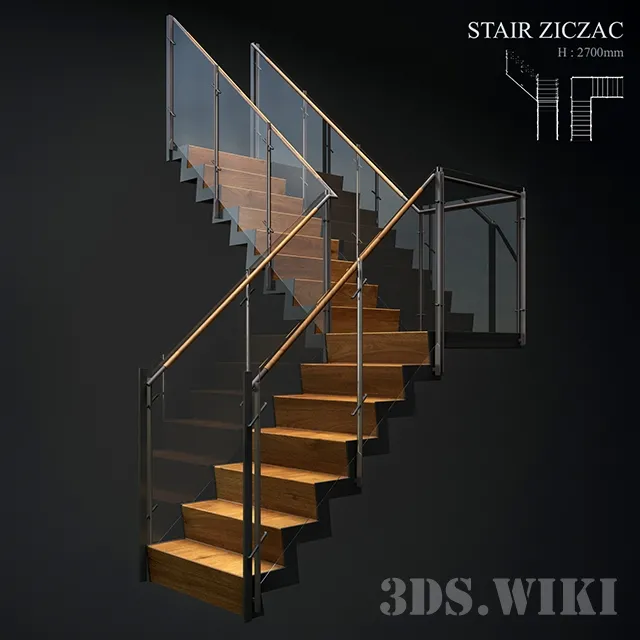 other-models – Stair Ziczac 3ds Max