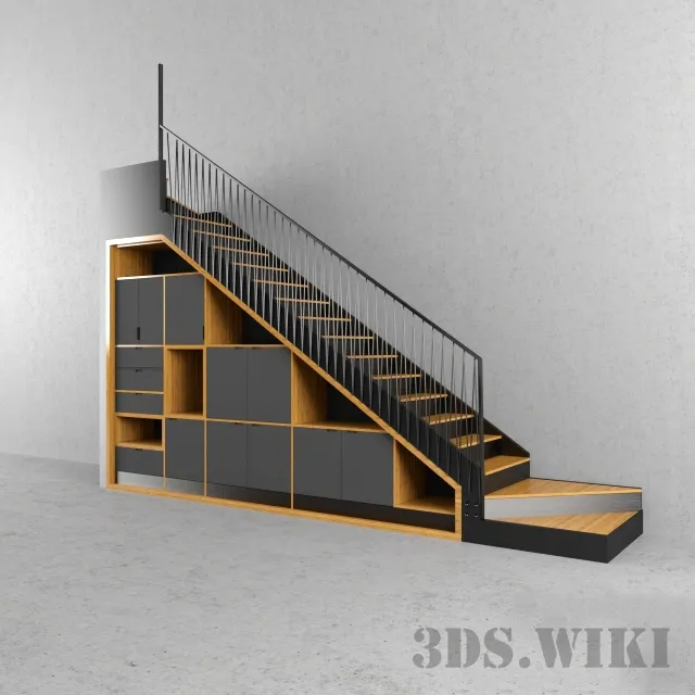 other-models – Steel coffee stairs 3ds Max