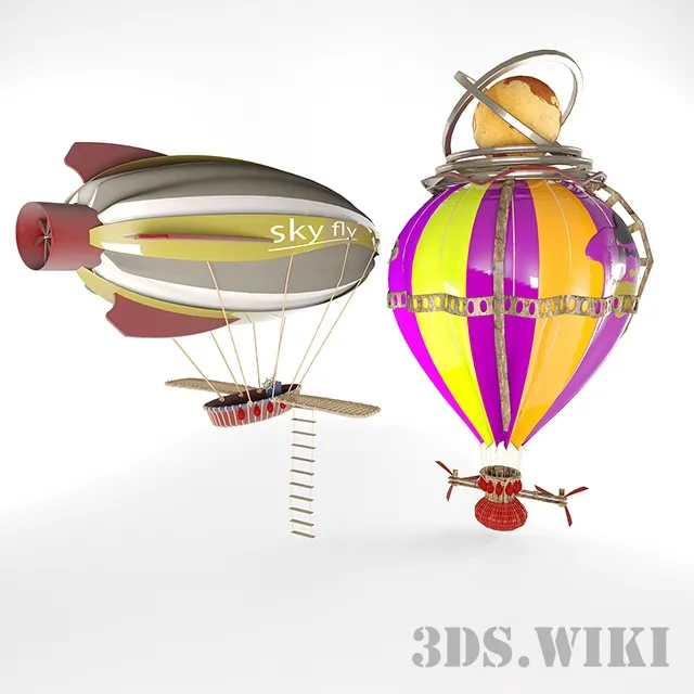 other-models – Thermal airship and hot air balloon 3ds Max