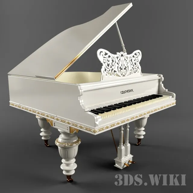 other-models – White piano 3ds Max