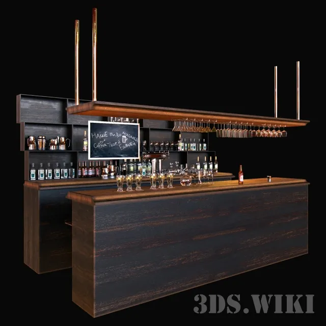 other-models – Wooden bar 3ds Max