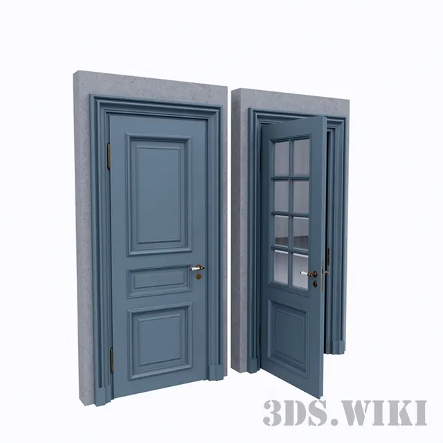 other-models – Wooden doors with and without windows 3ds Max