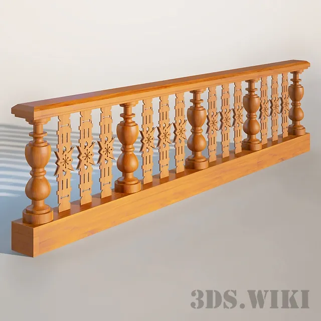 other-models – Wooden fencing in Russian style 3ds Max