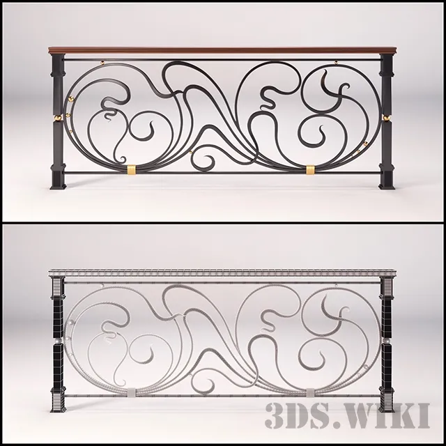 other-models – Wrought iron railing 3ds Max