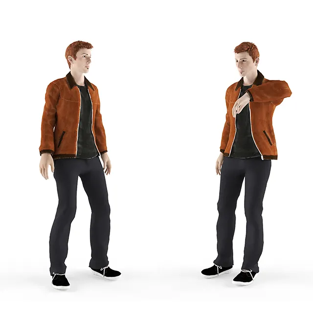 other-models – Young man in a jacket 3ds Max
