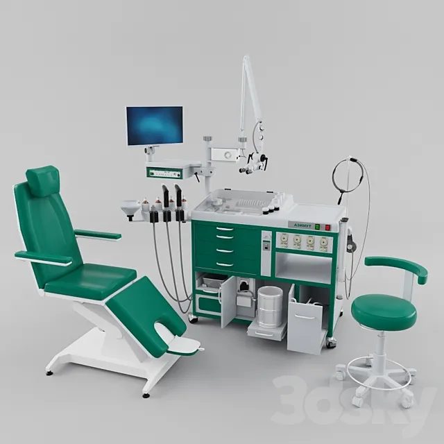 Otorhinolaryngologist’s workplace 3DS Max Model