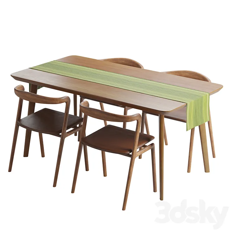Otto Dining Table 3DS Max Model
