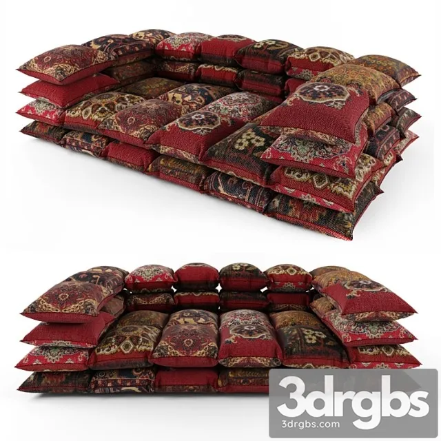 Ottoman from pillows 2 3dsmax Download