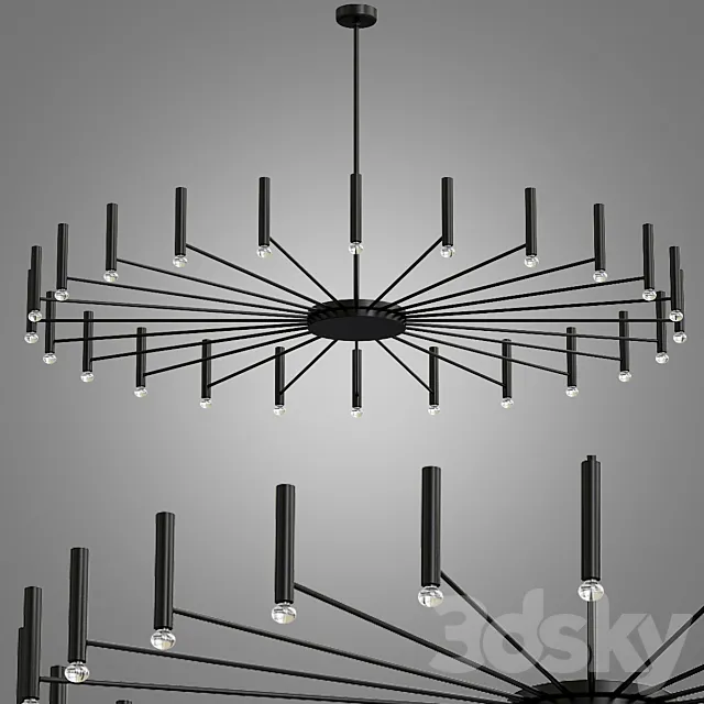 Oty Light – POP P40 Chandelier round 3DS Max Model