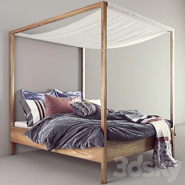 oustora bed 3DS Max Model