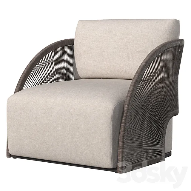Outdoor Armchair Pavona Lounge Chair Restoration Hardware 2021 3ds Max