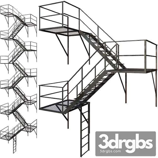 Outdoor Fire Ladder Low Poly 3dsmax Download