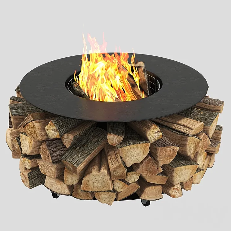 Outdoor fire pit PF-02 3DS Max