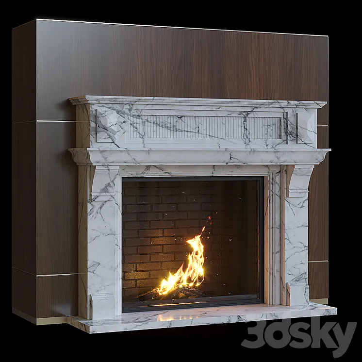 Outdoor fireplace 3DS Max