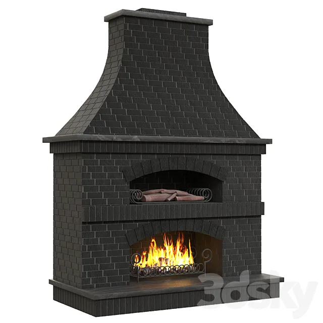 outdoor fireplace 3dsMax Model