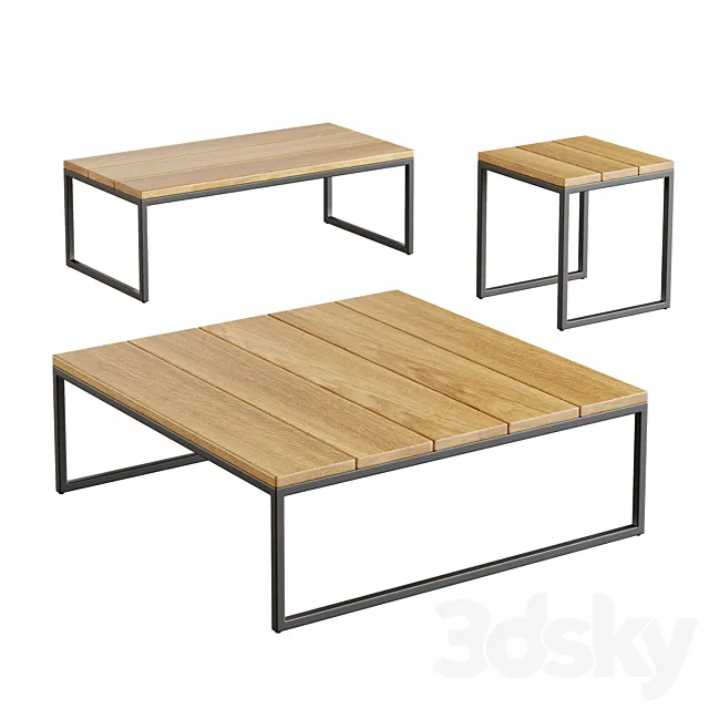 Outdoor garden coffee table Skyline design Nautic 3ds Max