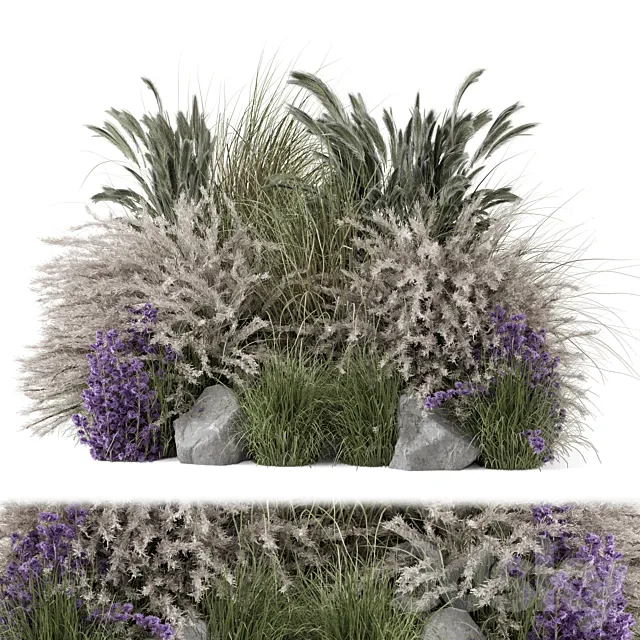 Outdoor Garden Set Bush 2564 3ds Max