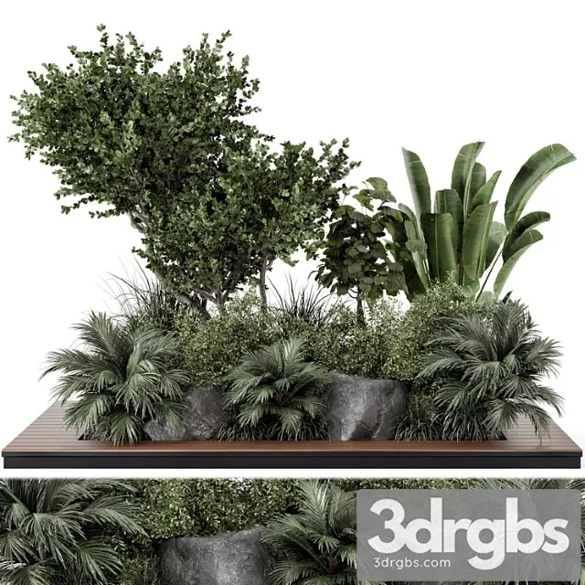 Outdoor garden set bush and tree – garden set 637