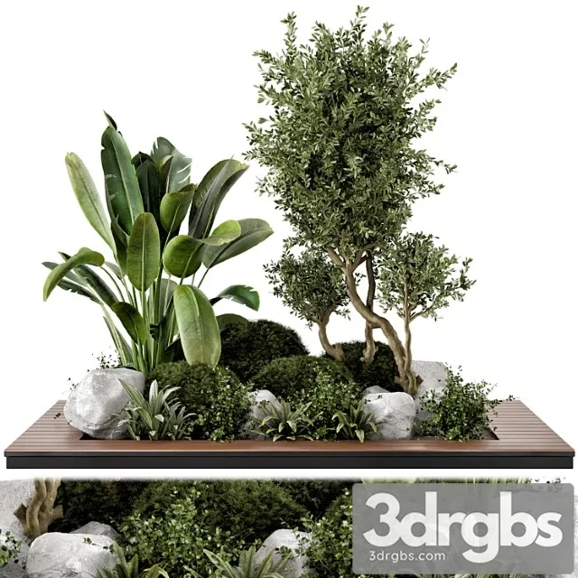 Outdoor garden set bush and tree – garden set 908