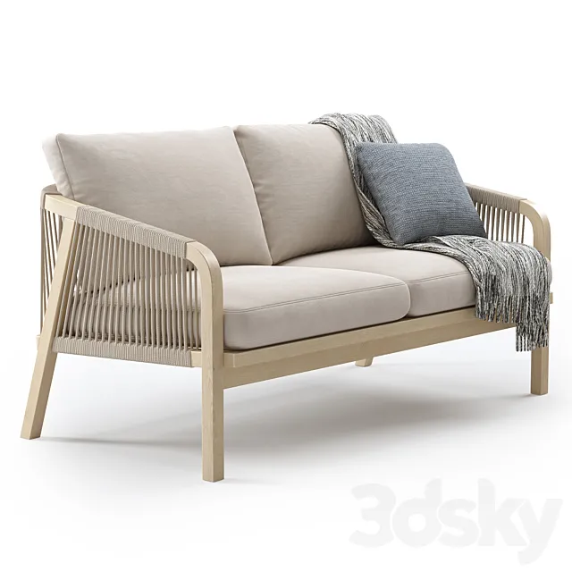 Outdoor Garden Woven Lounge 2 seater Sofa by Kettler 3ds Max