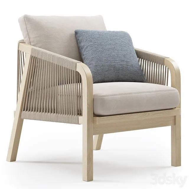 Outdoor Garden Woven Lounge Armchair by Kettler 3dsMax Model