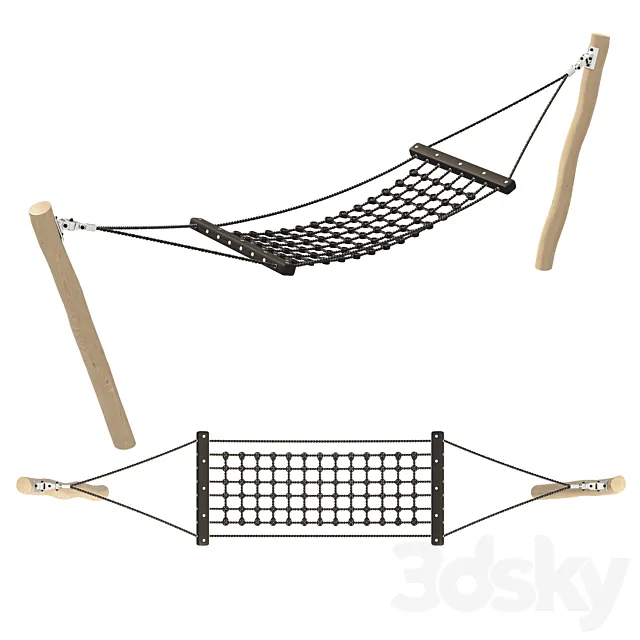 Outdoor hammock from Kompan 02 3DS Max Model