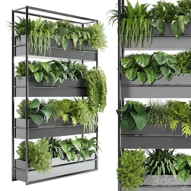 Outdoor Indoor plant stand metal vase 11 3dsMax Model