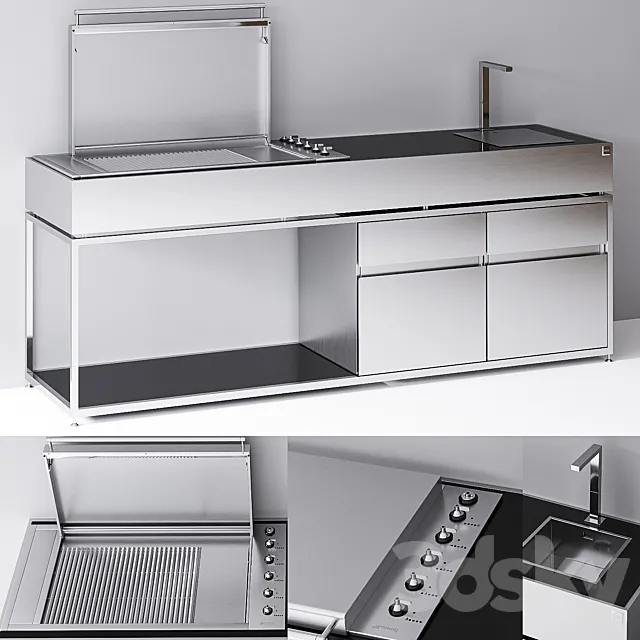 Outdoor Kitchen Island Fesfoc Cocoa 3ds Max